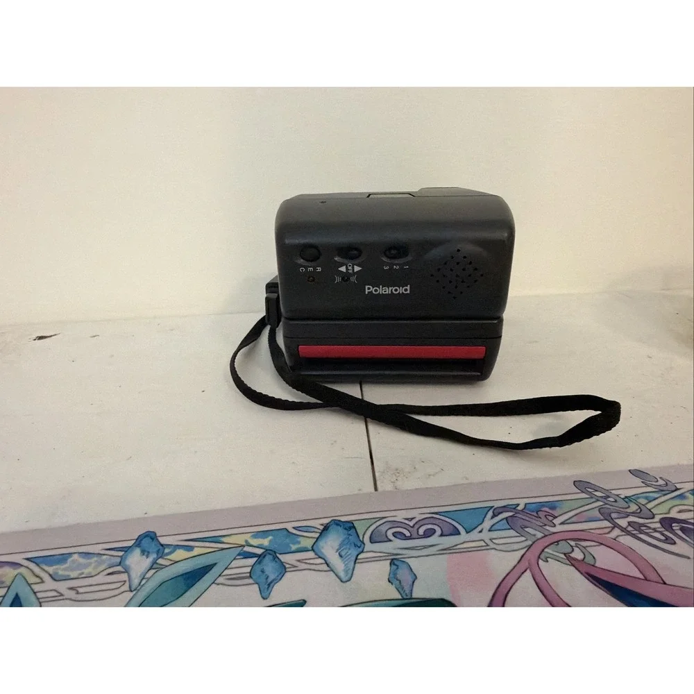 Vintage Polaroid 636 Talking Camera Retro 600 Film Instant Camera Black